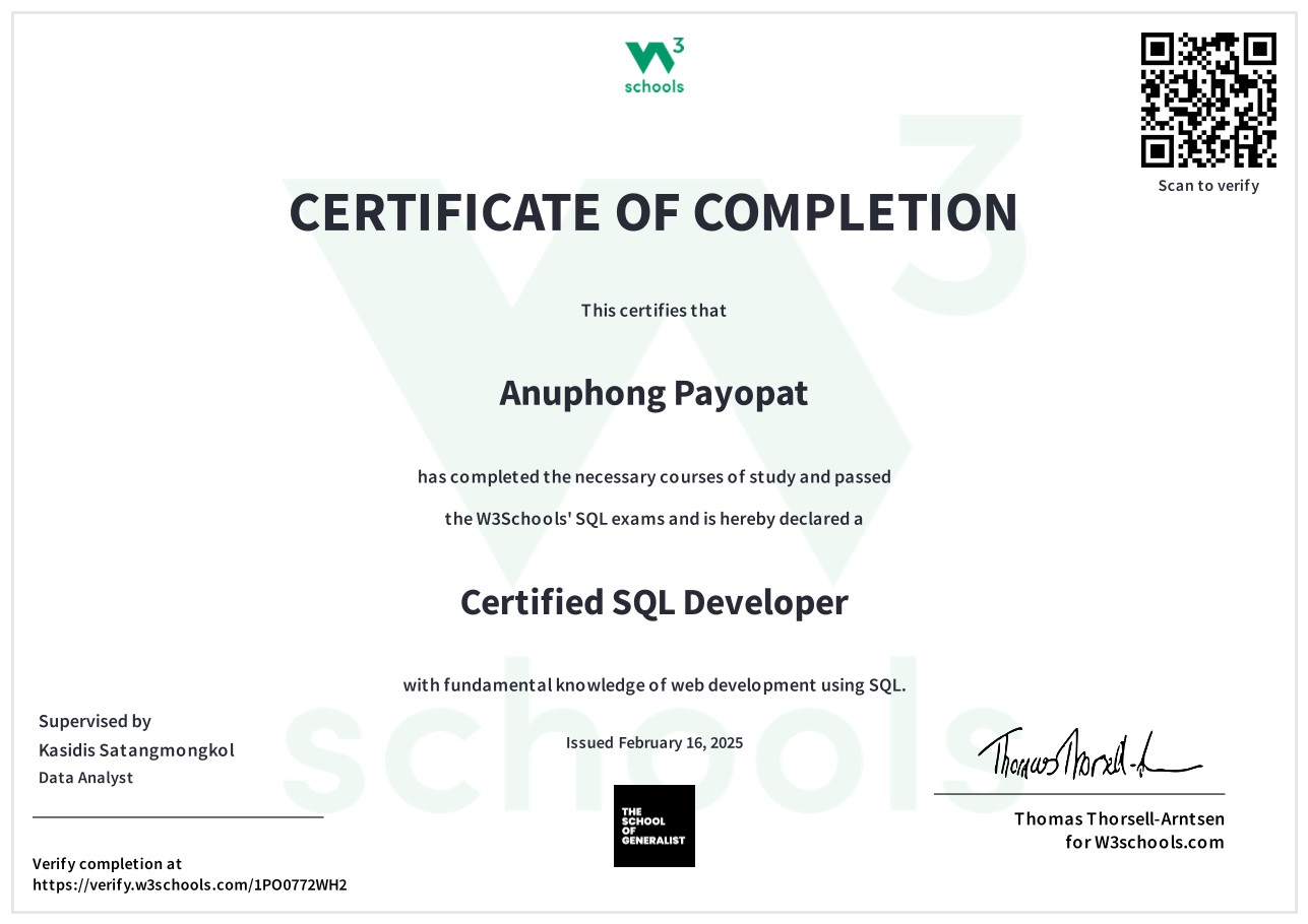 SQL Certification